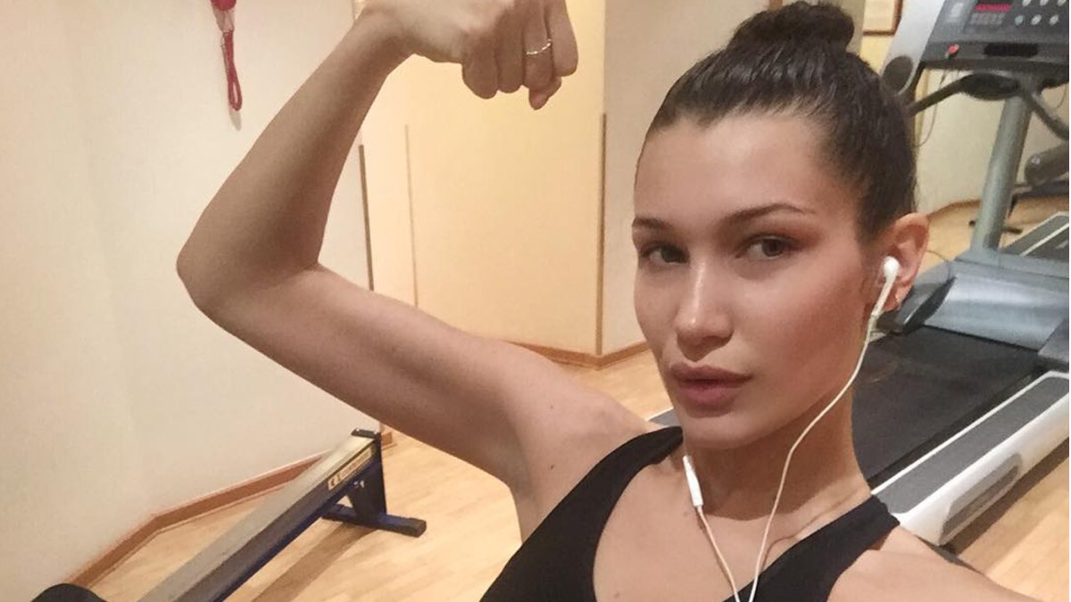 Bella Hadid spends a huge amount of time in the gym